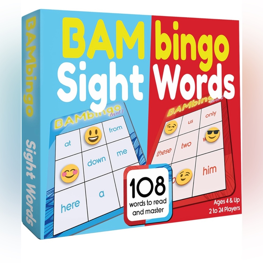 THE BAMBINO TREE Sight Word Bingo Game Level 1 and 2 Learn to Read Vocabulary